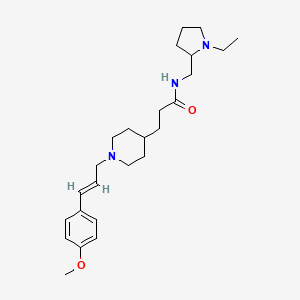 molecular formula C25H39N3O2 B3814735 N-[(1-ethyl-2-pyrrolidinyl)methyl]-3-{1-[(2E)-3-(4-methoxyphenyl)-2-propen-1-yl]-4-piperidinyl}propanamide 