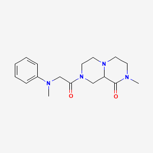 molecular formula C17H24N4O2 B3814750 2-methyl-8-{[methyl(phenyl)amino]acetyl}hexahydro-2H-pyrazino[1,2-a]pyrazin-1(6H)-one 