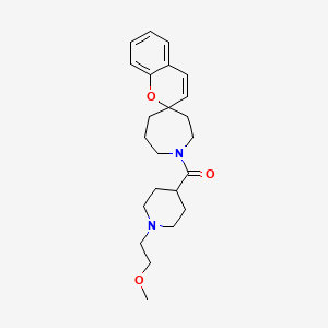 molecular formula C23H32N2O3 B3814757 1-{[1-(2-methoxyethyl)piperidin-4-yl]carbonyl}spiro[azepane-4,2'-chromene] 