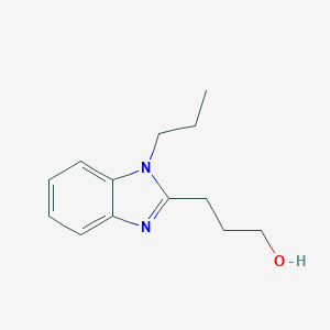 molecular formula C13H18N2O B381477 3-(1-Propylbenzimidazol-2-yl)propan-1-ol CAS No. 305347-61-9
