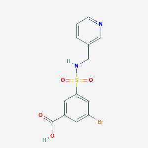 molecular formula C13H11BrN2O4S B3814776 3-bromo-5-{[(pyridin-3-ylmethyl)amino]sulfonyl}benzoic acid 