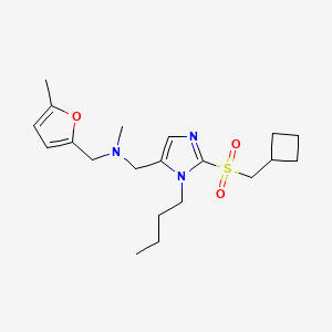 molecular formula C20H31N3O3S B3814785 ({1-butyl-2-[(cyclobutylmethyl)sulfonyl]-1H-imidazol-5-yl}methyl)methyl[(5-methyl-2-furyl)methyl]amine 
