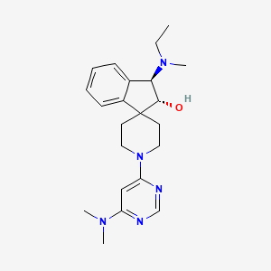 molecular formula C22H31N5O B3814795 (2R*,3R*)-1'-[6-(dimethylamino)-4-pyrimidinyl]-3-[ethyl(methyl)amino]-2,3-dihydrospiro[indene-1,4'-piperidin]-2-ol 