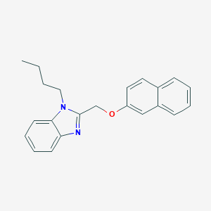 molecular formula C22H22N2O B381485 1-Butyl-2-(naphthalen-2-yloxymethyl)benzimidazole CAS No. 378772-94-2