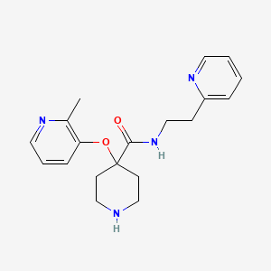 molecular formula C19H24N4O2 B3814857 4-[(2-methylpyridin-3-yl)oxy]-N-(2-pyridin-2-ylethyl)piperidine-4-carboxamide 