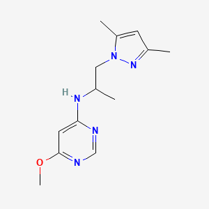 molecular formula C13H19N5O B3814860 N-[2-(3,5-dimethyl-1H-pyrazol-1-yl)-1-methylethyl]-6-methoxypyrimidin-4-amine 