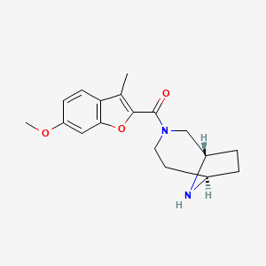 molecular formula C18H22N2O3 B3814863 rel-(1S,6R)-3-[(6-methoxy-3-methyl-1-benzofuran-2-yl)carbonyl]-3,9-diazabicyclo[4.2.1]nonane hydrochloride 