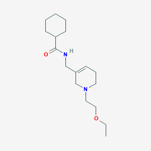 molecular formula C17H30N2O2 B3814869 N-{[1-(2-ethoxyethyl)-1,2,5,6-tetrahydropyridin-3-yl]methyl}cyclohexanecarboxamide 