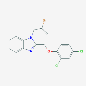 molecular formula C17H13BrCl2N2O B381487 1-(2-bromo-2-propenyl)-2-[(2,4-dichlorophenoxy)methyl]-1H-benzimidazole 