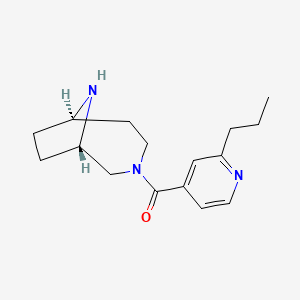 molecular formula C16H23N3O B3814888 rel-(1S,6R)-3-(2-propylisonicotinoyl)-3,9-diazabicyclo[4.2.1]nonane dihydrochloride 