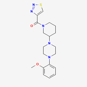 molecular formula C19H25N5O2S B3814902 1-(2-methoxyphenyl)-4-[1-(1,2,3-thiadiazol-4-ylcarbonyl)-3-piperidinyl]piperazine 
