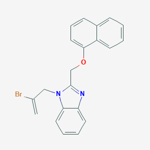 molecular formula C21H17BrN2O B381491 1-(2-bromo-2-propenyl)-2-[(1-naphthyloxy)methyl]-1H-benzimidazole 