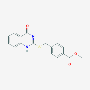 molecular formula C17H14N2O3S B381492 methyl 4-[(4-oxo-1H-quinazolin-2-yl)sulfanylmethyl]benzoate CAS No. 315702-33-1