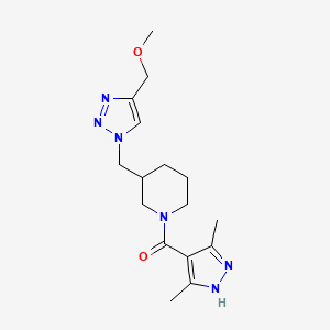 molecular formula C16H24N6O2 B3814939 1-[(3,5-dimethyl-1H-pyrazol-4-yl)carbonyl]-3-{[4-(methoxymethyl)-1H-1,2,3-triazol-1-yl]methyl}piperidine 
