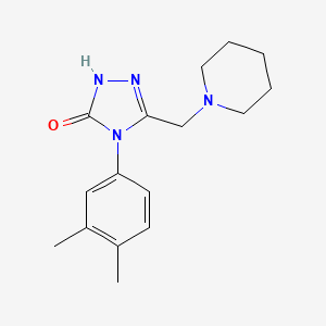 molecular formula C16H22N4O B3814944 4-(3,4-dimethylphenyl)-5-(piperidin-1-ylmethyl)-2,4-dihydro-3H-1,2,4-triazol-3-one 