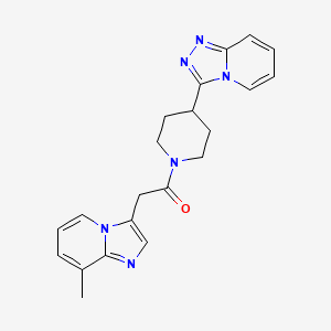 molecular formula C21H22N6O B3814959 3-{1-[(8-methylimidazo[1,2-a]pyridin-3-yl)acetyl]piperidin-4-yl}[1,2,4]triazolo[4,3-a]pyridine 