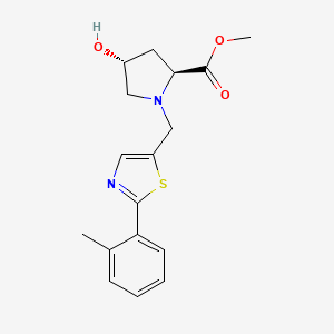 molecular formula C17H20N2O3S B3814994 methyl (2S*,4R*)-4-hydroxy-1-{[2-(2-methylphenyl)-1,3-thiazol-5-yl]methyl}pyrrolidine-2-carboxylate 