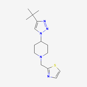 4-(4-tert-butyl-1H-1,2,3-triazol-1-yl)-1-(1,3-thiazol-2-ylmethyl)piperidine trifluoroacetate