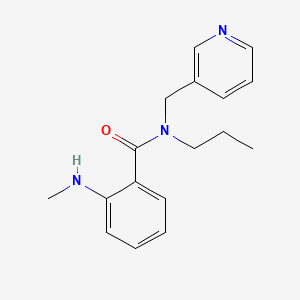 molecular formula C17H21N3O B3815022 2-(methylamino)-N-propyl-N-(pyridin-3-ylmethyl)benzamide 