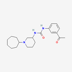 molecular formula C21H31N3O2 B3815031 N-(3-acetylphenyl)-N'-(1-cycloheptyl-3-piperidinyl)urea 