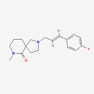 molecular formula C18H23FN2O B3815064 2-[(2E)-3-(4-fluorophenyl)-2-propen-1-yl]-7-methyl-2,7-diazaspiro[4.5]decan-6-one 