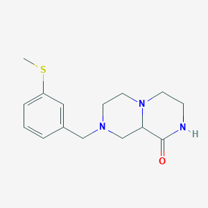 molecular formula C15H21N3OS B3815085 8-[3-(methylthio)benzyl]hexahydro-2H-pyrazino[1,2-a]pyrazin-1(6H)-one 