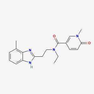 molecular formula C19H22N4O2 B3815104 N-ethyl-1-methyl-N-[2-(4-methyl-1H-benzimidazol-2-yl)ethyl]-6-oxo-1,6-dihydropyridine-3-carboxamide 