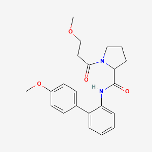molecular formula C22H26N2O4 B3815106 N-(4'-methoxy-2-biphenylyl)-1-(3-methoxypropanoyl)prolinamide 