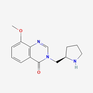 molecular formula C14H17N3O2 B3815121 8-methoxy-3-[(2R)-pyrrolidin-2-ylmethyl]quinazolin-4(3H)-one 