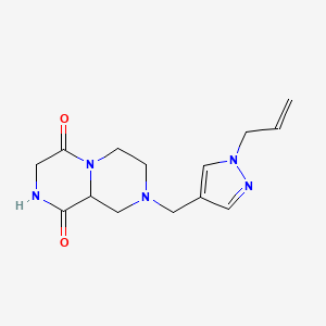 molecular formula C14H19N5O2 B3815127 8-[(1-allyl-1H-pyrazol-4-yl)methyl]tetrahydro-2H-pyrazino[1,2-a]pyrazine-1,4(3H,6H)-dione 
