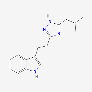 molecular formula C16H20N4 B3815162 3-[2-(3-isobutyl-1H-1,2,4-triazol-5-yl)ethyl]-1H-indole 