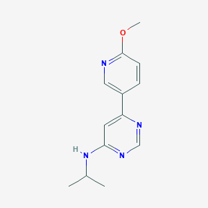 molecular formula C13H16N4O B3815167 N-isopropyl-6-(6-methoxypyridin-3-yl)pyrimidin-4-amine 