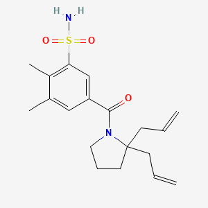 molecular formula C19H26N2O3S B3815173 5-[(2,2-diallylpyrrolidin-1-yl)carbonyl]-2,3-dimethylbenzenesulfonamide 