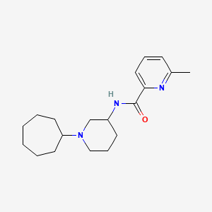 molecular formula C19H29N3O B3815175 N-(1-cycloheptyl-3-piperidinyl)-6-methyl-2-pyridinecarboxamide 