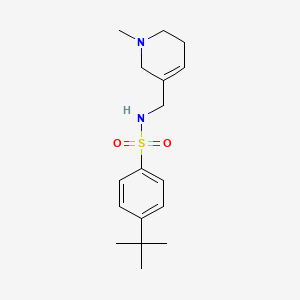 molecular formula C17H26N2O2S B3815188 4-tert-butyl-N-[(1-methyl-1,2,5,6-tetrahydropyridin-3-yl)methyl]benzenesulfonamide 