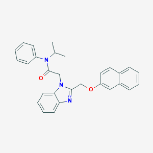 molecular formula C29H27N3O2 B381519 N-isopropyl-2-{2-[(2-naphthyloxy)methyl]-1H-benzimidazol-1-yl}-N-phenylacetamide 