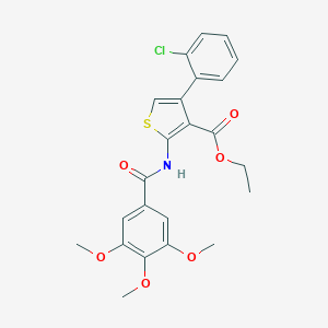 molecular formula C23H22ClNO6S B381520 Ethyl 4-(2-chlorophenyl)-2-[(3,4,5-trimethoxybenzoyl)amino]-3-thiophenecarboxylate 