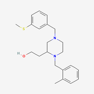 molecular formula C22H30N2OS B3815208 2-{1-(2-methylbenzyl)-4-[3-(methylthio)benzyl]-2-piperazinyl}ethanol 
