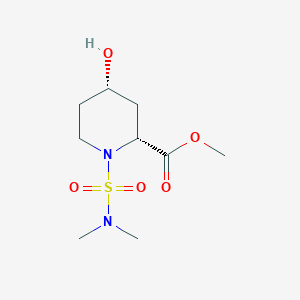 molecular formula C9H18N2O5S B3815232 methyl (2R*,4S*)-1-[(dimethylamino)sulfonyl]-4-hydroxypiperidine-2-carboxylate 