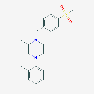 molecular formula C20H26N2O2S B3815250 2-methyl-4-(2-methylphenyl)-1-[4-(methylsulfonyl)benzyl]piperazine 