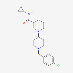 molecular formula C21H30ClN3O B3815257 1'-(4-chlorobenzyl)-N-cyclopropyl-1,4'-bipiperidine-3-carboxamide 