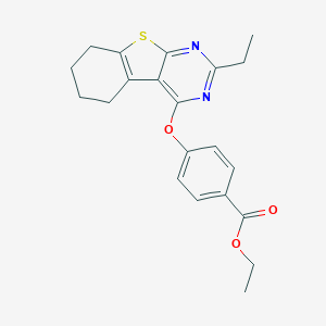 Ethyl 4-[(2-ethyl-5,6,7,8-tetrahydro[1]benzothieno[2,3-d]pyrimidin-4-yl)oxy]benzoate