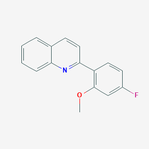molecular formula C16H12FNO B3815318 2-(4-fluoro-2-methoxyphenyl)quinoline 