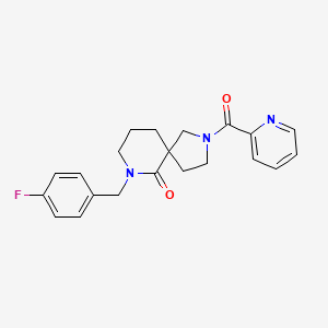 molecular formula C21H22FN3O2 B3815335 7-(4-fluorobenzyl)-2-(2-pyridinylcarbonyl)-2,7-diazaspiro[4.5]decan-6-one 