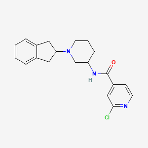molecular formula C20H22ClN3O B3815350 2-chloro-N-[1-(2,3-dihydro-1H-inden-2-yl)-3-piperidinyl]isonicotinamide 