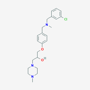 molecular formula C23H32ClN3O2 B3815356 1-(4-{[(3-chlorobenzyl)(methyl)amino]methyl}phenoxy)-3-(4-methyl-1-piperazinyl)-2-propanol 