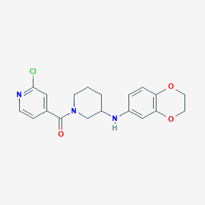 molecular formula C19H20ClN3O3 B3815367 1-(2-chloroisonicotinoyl)-N-(2,3-dihydro-1,4-benzodioxin-6-yl)-3-piperidinamine 