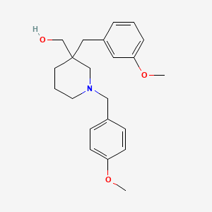 molecular formula C22H29NO3 B3815377 [3-(3-methoxybenzyl)-1-(4-methoxybenzyl)-3-piperidinyl]methanol 