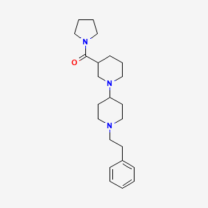molecular formula C23H35N3O B3815393 1'-(2-phenylethyl)-3-(1-pyrrolidinylcarbonyl)-1,4'-bipiperidine 
