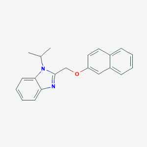 molecular formula C21H20N2O B381544 2-{[1-(Methylethyl)benzimidazol-2-yl]methoxy}naphthalene CAS No. 385403-19-0